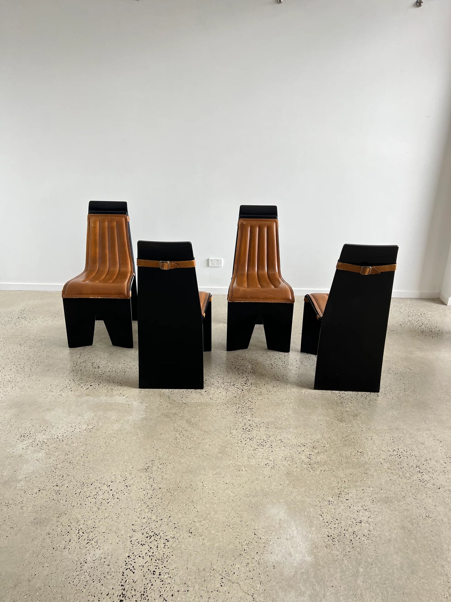 Willy Rizzo Dining Chairs for Mario Sabot, Italy 1960s