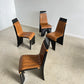 Willy Rizzo Dining Chairs for Mario Sabot, Italy 1960s