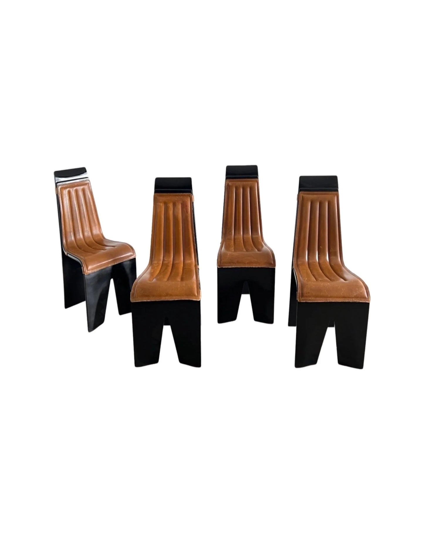 Willy Rizzo Dining Chairs for Mario Sabot, Italy 1960s