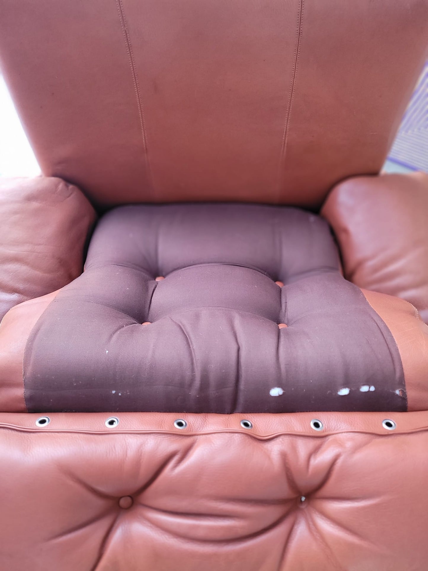 B&B Italia leather 'CORONADO' armchair by Afra & Tobia Scarpa