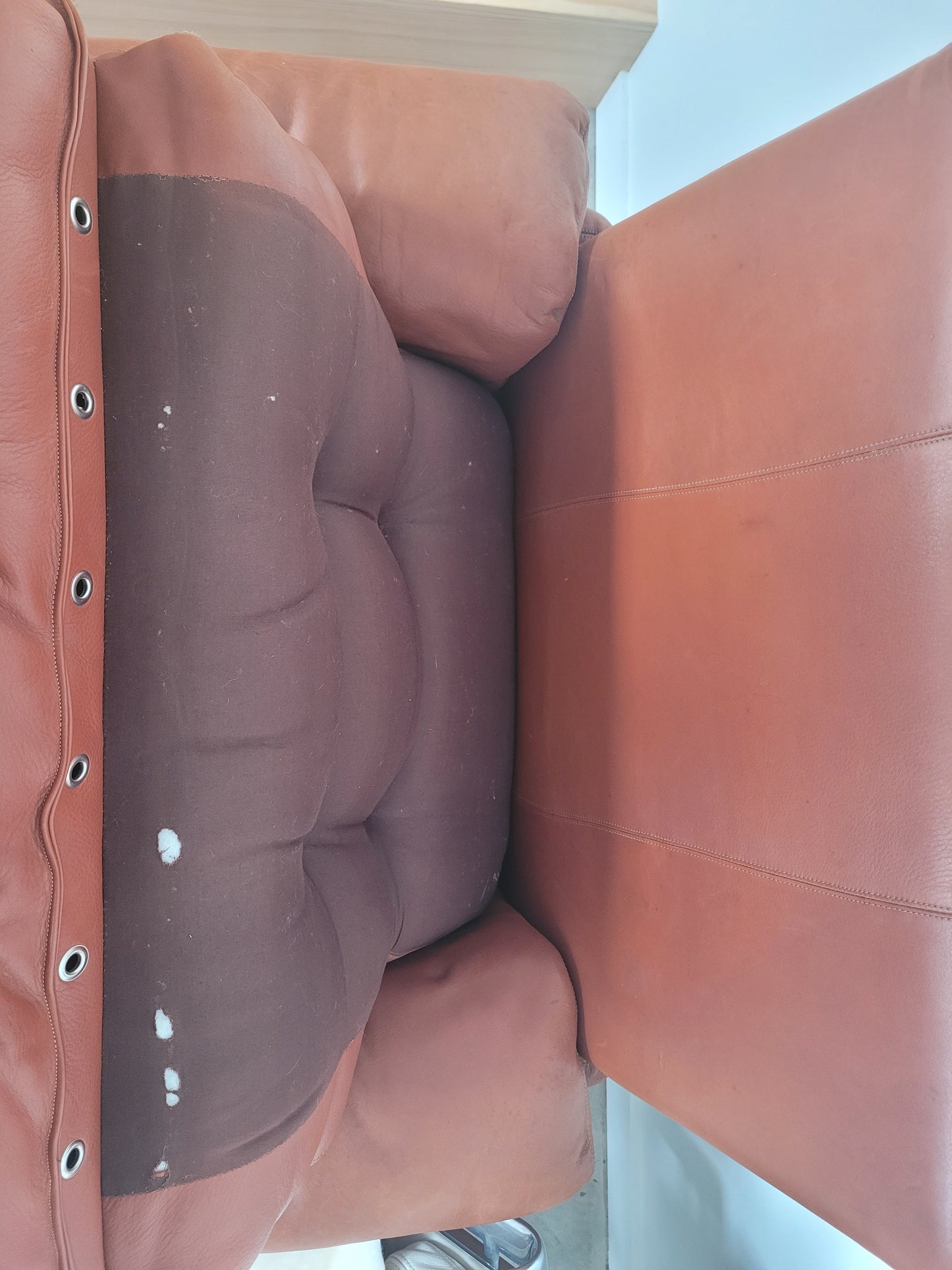 B&B Italia leather 'CORONADO' armchair by Afra & Tobia Scarpa
