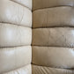 Peachy Cream Leather Sectional Sofa in the Style of De Sede