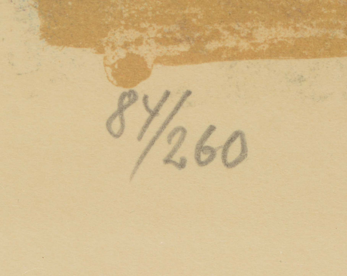 Signed Lithograph by Gustav Rudberg, Sweden