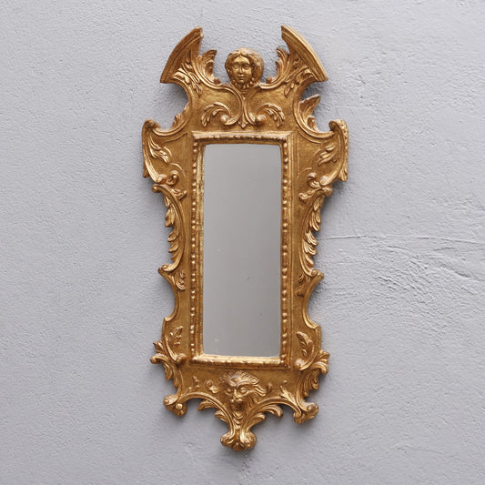 Swedish Mirror With Lion and Girl, 1800s