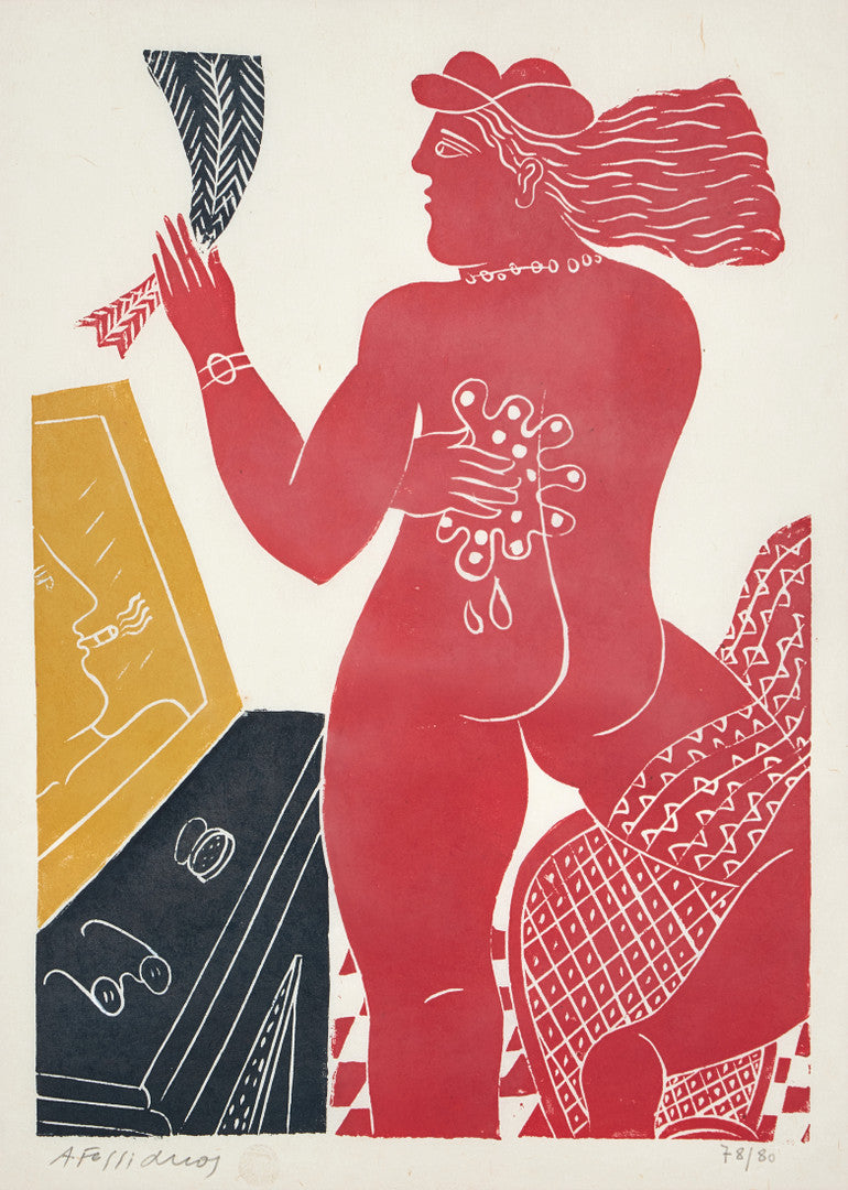 Large Signed Artwork by Alekos Fassianos