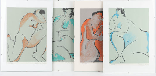 Signed & Framed Lithograph by Maria Lopez, Spain - 4 Available