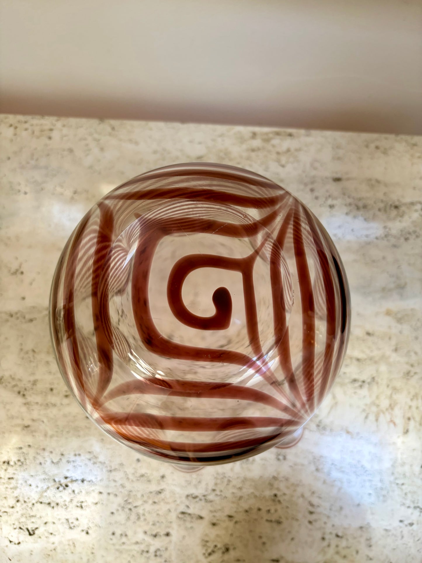 Vintage Striped Murano Vase