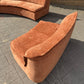 Large curved Cinnamon sofa set