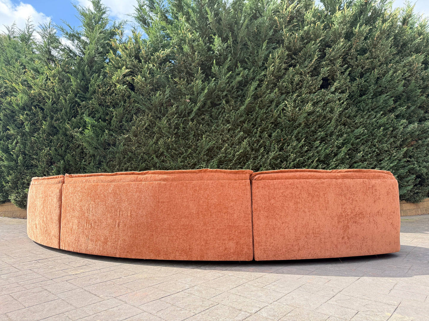 Large curved Cinnamon sofa set