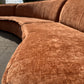 Large curved Cinnamon sofa set