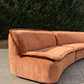 Large curved Cinnamon sofa set