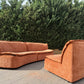 Large curved Cinnamon sofa set