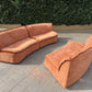 Large curved Cinnamon sofa set