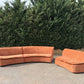 Large curved Cinnamon sofa set