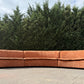 Large curved Cinnamon sofa set