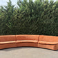 Large curved Cinnamon sofa set