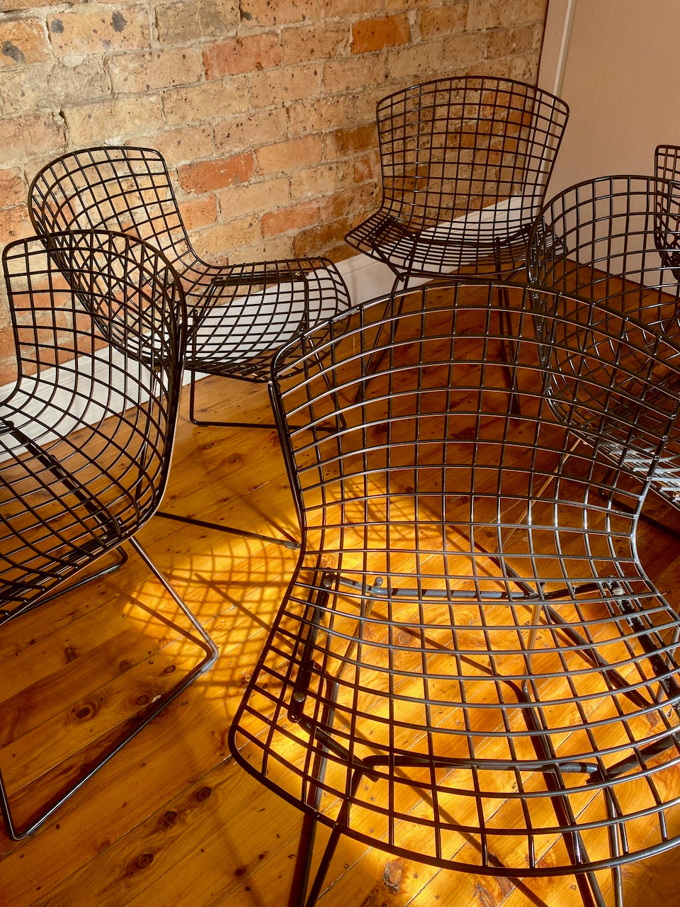 Set of Six Knoll Bertoia Side Chairs