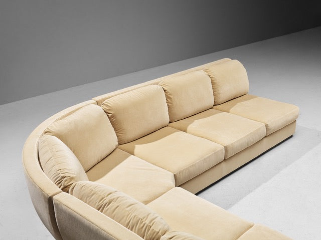 Willy Rizzo Sofa for Mario Sabot, 1970s Italy