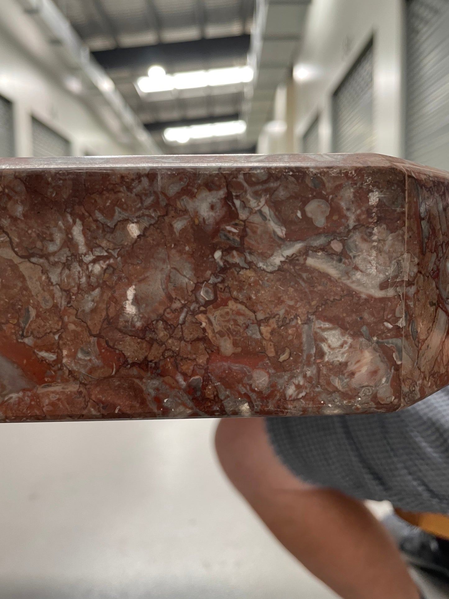 Rosso Bilbao Marble Dining Table