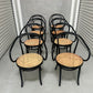 Set of 8 Thonet No. B9 Le Corbusier Cane Chairs - Black