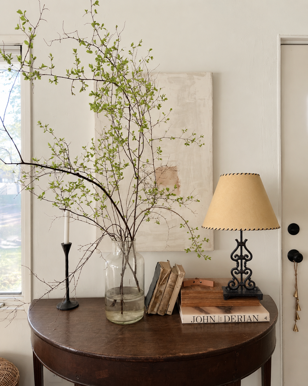 Pair of Vintage Sculptural Steel Table Lamps