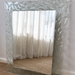 Rare Sculptural Cast Glass Mirror