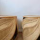 Extra Large Vintage Rattan Palm Side Tables - Two Available