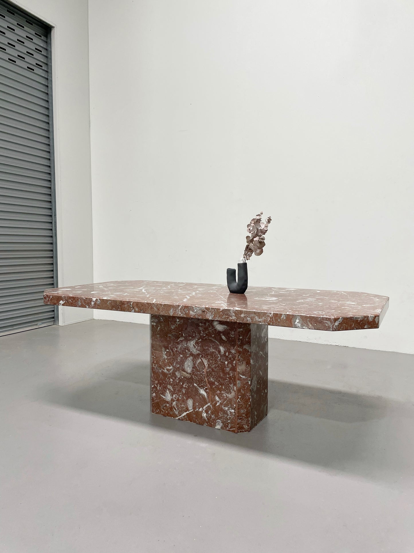 Rosso Bilbao Marble Dining Table