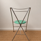 Set of 8 Vintage Chrome Dining Chairs with Terrazzo-Style Seats