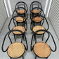 Set of 8 Thonet No. B9 Le Corbusier Cane Chairs - Black