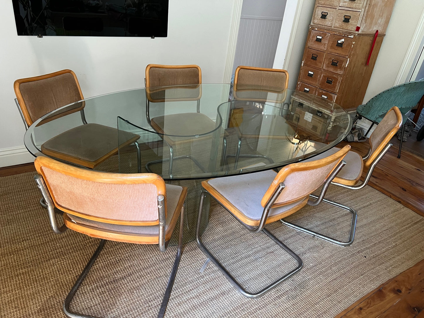 Glass Wave Dining Table