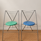 Set of 8 Vintage Chrome Dining Chairs with Terrazzo-Style Seats
