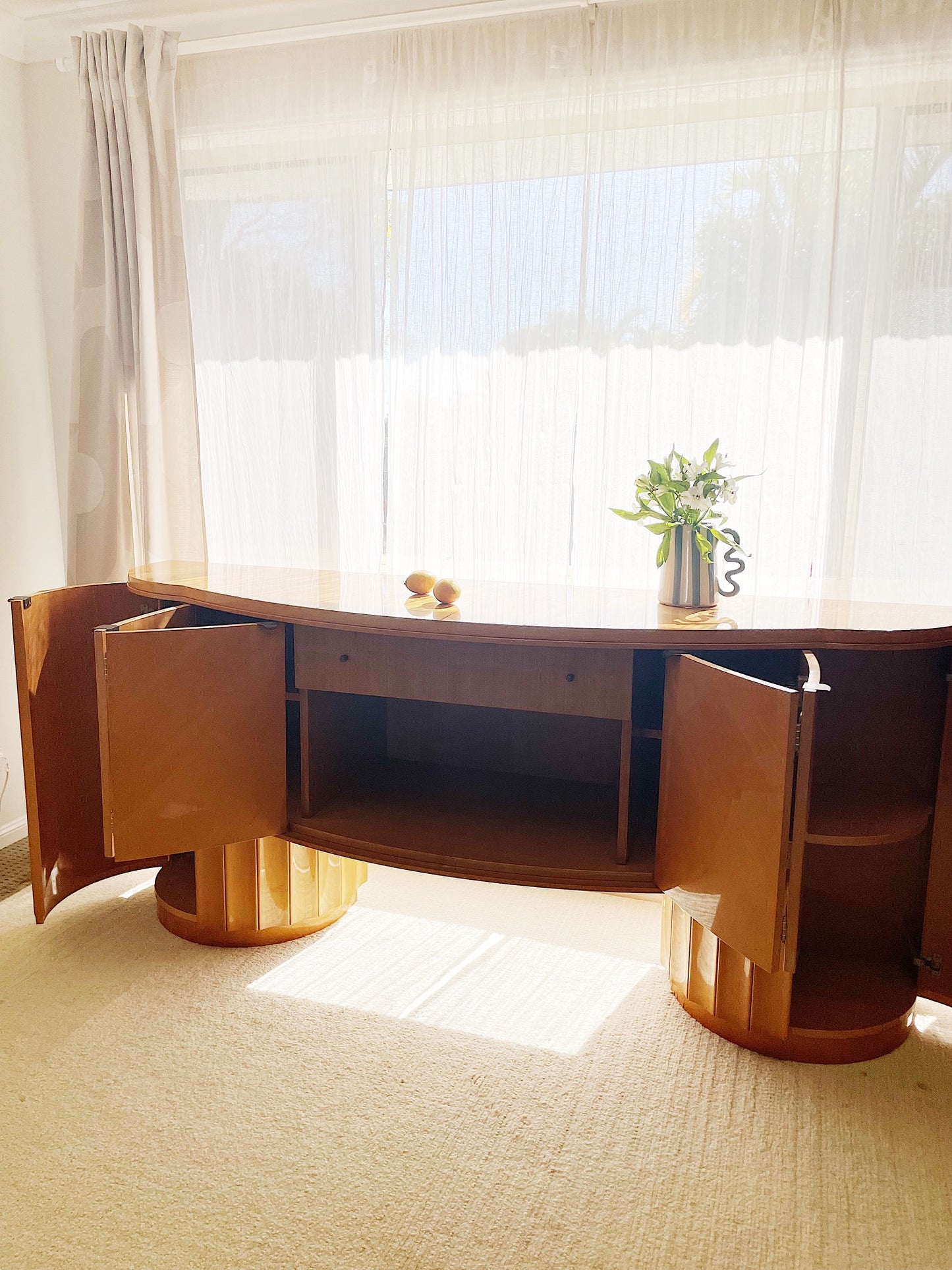 - Curved Art Deco Sideboard