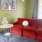 Burnt Orange Vintage Velvet Sofa