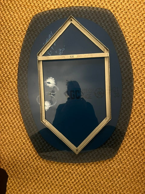 Authentic Veca Blue Mid-Century Mirror