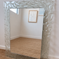 Rare Sculptural Cast Glass Mirror