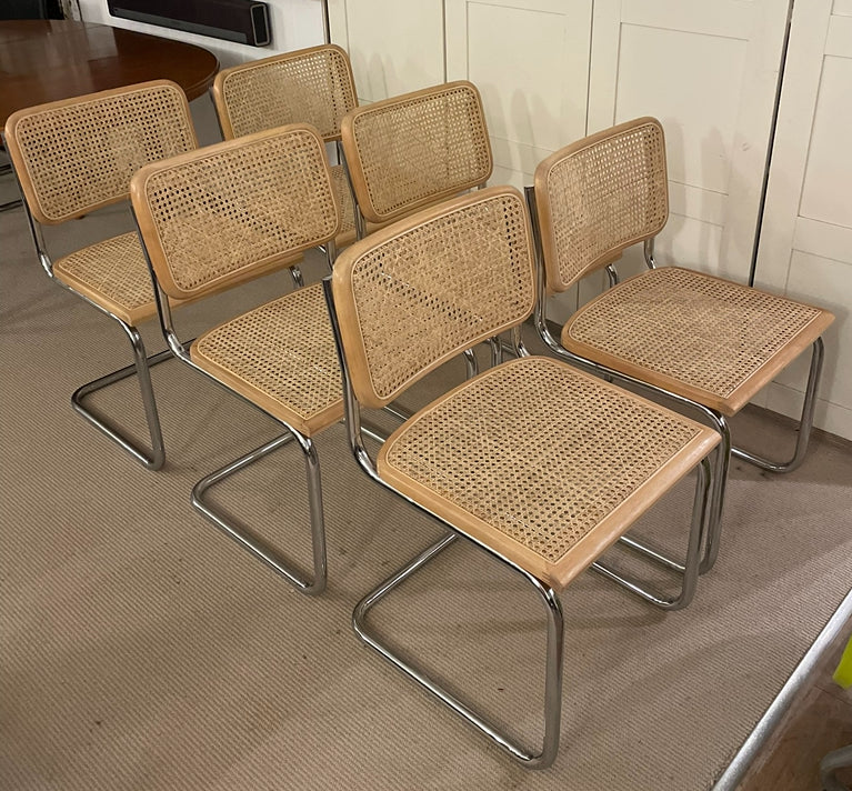 1960’s Made in Italy Vintage Fully Restored Cesca Dining Chairs