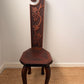 Antique Carved Oak Spinning Chair with Grapevine Detail