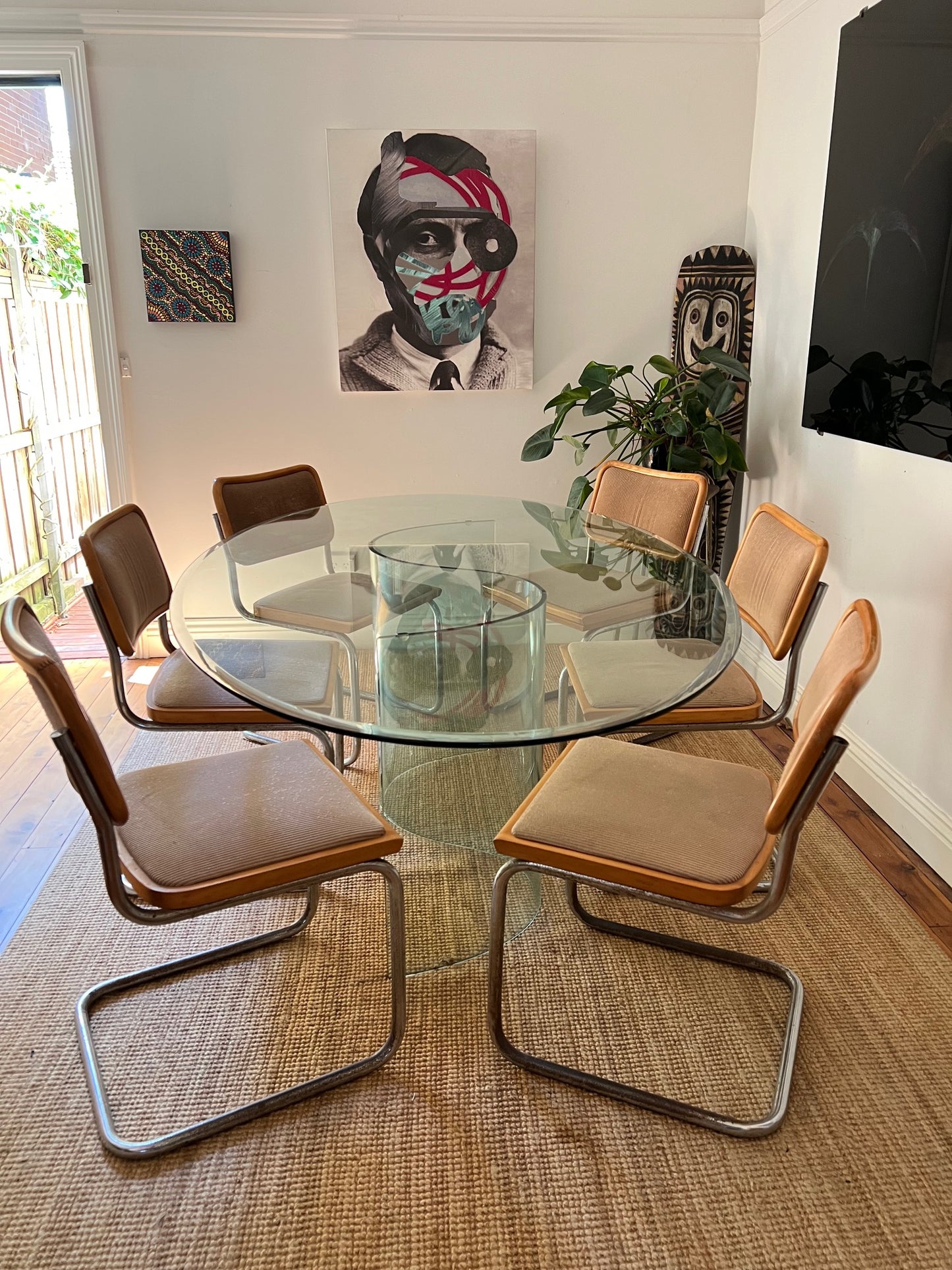 Glass Wave Dining Table