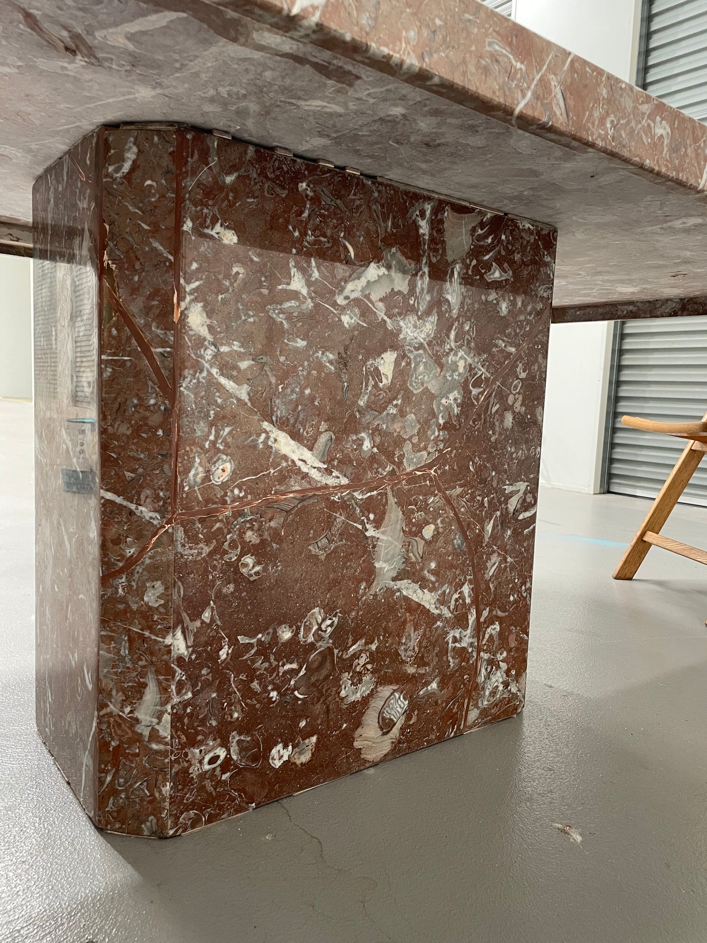 Rosso Bilbao Marble Dining Table