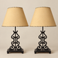 Pair of Vintage Sculptural Steel Table Lamps