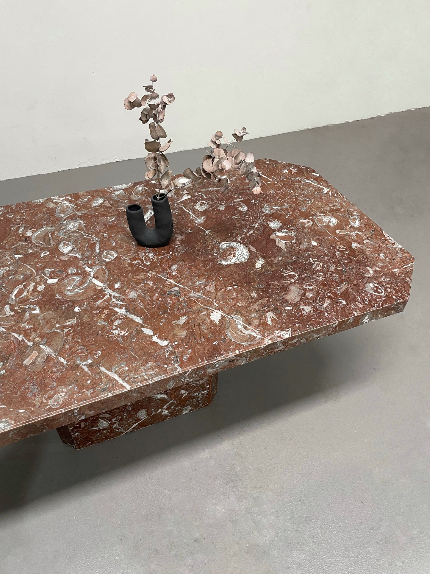 Rosso Bilbao Marble Dining Table