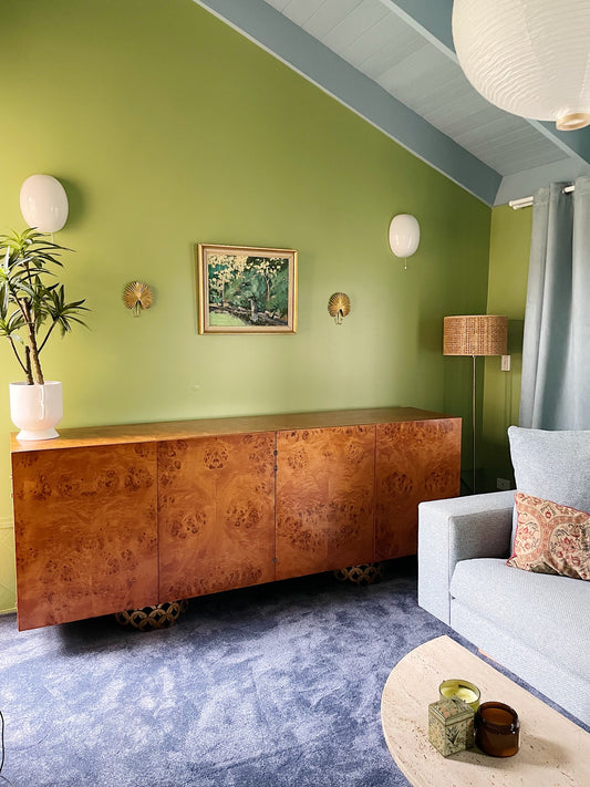 Vintage Burl Sideboard