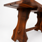 Vintage Brutalist Solid Timber Dining Setting with Four Chairs