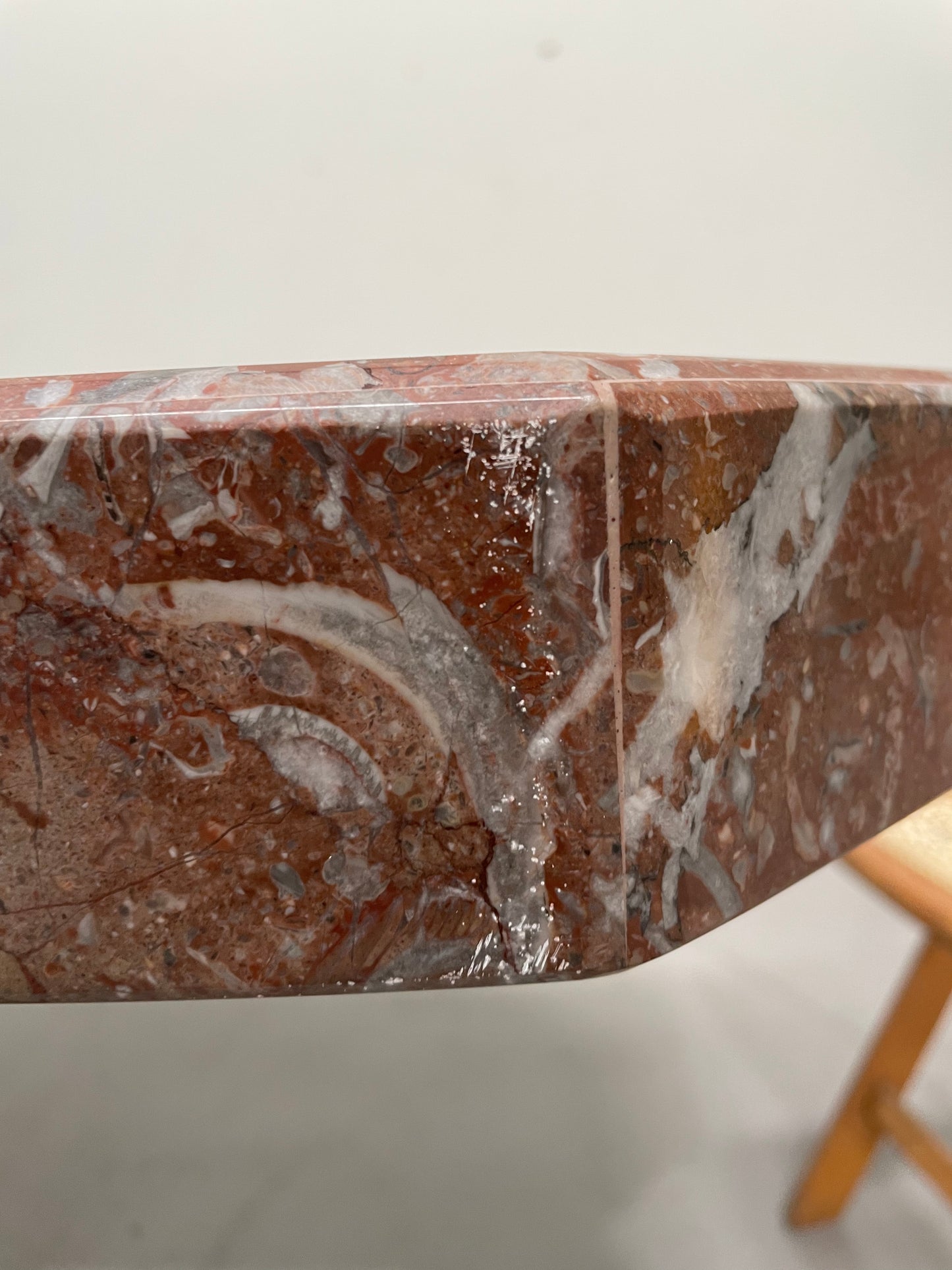 Rosso Bilbao Marble Dining Table