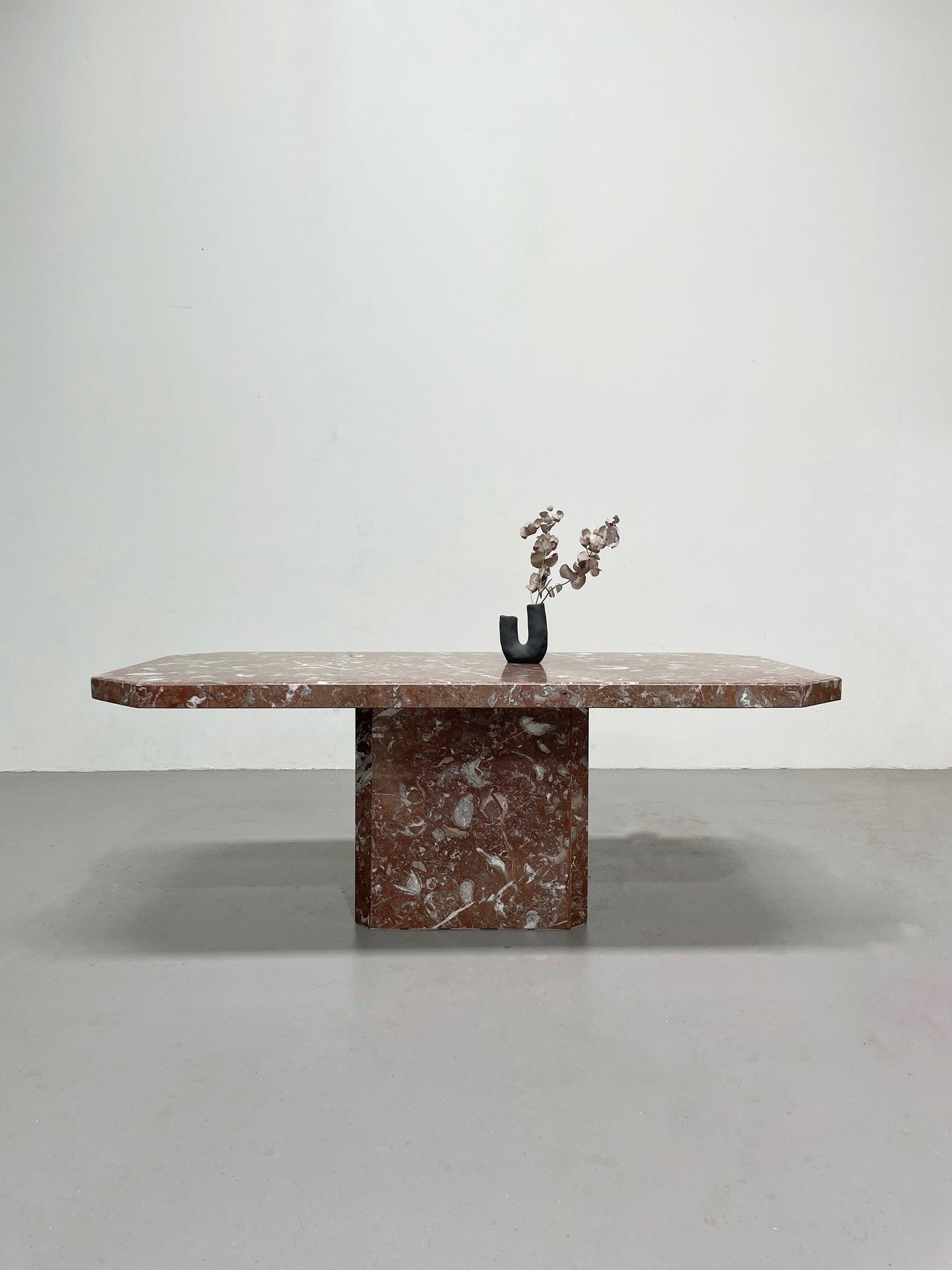 Rosso Bilbao Marble Dining Table