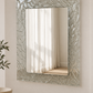Rare Sculptural Cast Glass Mirror