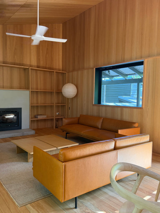 Muuto Outline Leather Three Seater and Two Seater Sofa