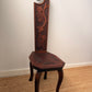Antique Carved Oak Spinning Chair with Grapevine Detail