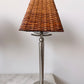 Pair of Vintage Chrome & Rattan Table Lamps